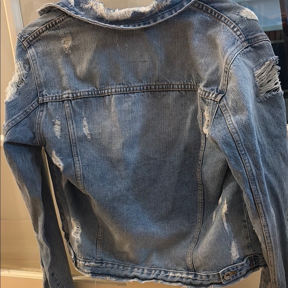 Distressed Blue Denim Jacket - Picture 3 of 3